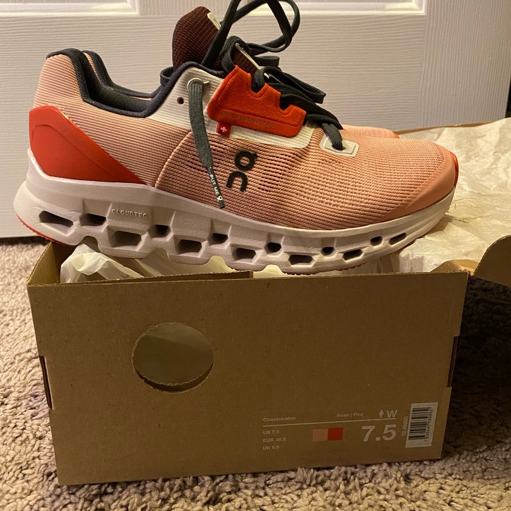 On CloudStratus (New Design, Second Generation) Running Shoes, Size 7.5B